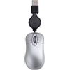 SAMTN Usb Mouse, Mouse per laptop con cavo retrattile, Mouse portatile del computer cablato, Mini Mouse ottico, Mouse da viaggio, Ergonomia Home Office Mouse (grigio)