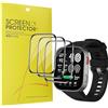 Blueshaweu Pellicola protettiva compatibile con Amazfit Bip MAX 50mm 2,07, HD trasparente e flessibile in PET [3 pezzi] compatibile per Amazfit Bip MAX Smartwatch (Nero)