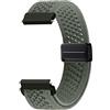PinnWaa Nylon Cinturino Intrecciato per 20mm,Regolabile Cinturini con Chiusura Magnetico Progettato, Sportivi Traspiranti Cinturini per Orologi a Sgancio Rapido per Uomo Donna - Verde Scuro