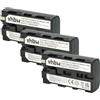 vhbw 3x batteria compatibile con Atomos Ninja 10-bit DTE videocamera camcorder (1800mAh, 7,2V, Li-Ion)