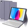 WINCHKING Tastiera per iPad A16 11/10 Generazione (2025/2022), Cover con Tastiera per iPad 11 Gen 11 Pollici/10 Gen 10.9 Pollici, Bluetooth Magnetica QWERTY Keyboard, Custodia con Portapenna, Viola lavanda