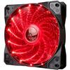 Scorpion MARVO FN10RD - Ventola di Raffreddamento per PC, LED, 120 mm, Colore: Rosso