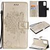 Fatcatparadise Cover per Samsung Galaxy A72 5G, Custodia Samsung A72 5G, Custodia Portafoglio a Libro in Pelle Flip Cover e TPU Silicone con Funzione Supporto Chiusura Magnetica (Oro)