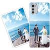Sunrive Personalizzate Cover compatibile con Motorola Moto E32 personalizzabile con Foto Testi Frase Logo Disegni e Grafiche Personalizzata, assorbimento degli urti morbido TPU trasparente