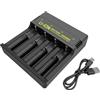Mocoocouture 4Bay tipo C fino a USB 18650 - Caricatore per batteria ricaricabile al litio da 3 7 V, 18650/26650 21700/16340 14500/18500