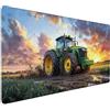 Xjaopfei Tappetino Mouse Verde, Tappetino Mouse XXL Trattore Extra Grande Sottomano Scrivania 600x300mm Antiscivolo Mousepad Gaming Confortevole Durevole e Facile da Pulire per Ufficio/Gaming - Regalo J1-660