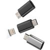 Kefiany Lightning Femmina a Micro USB Maschio Caricatore Connettore (3 Pack) Android Adattatore Spina per iPhone Cavo Convertitore Porta Dati Ricarica Accessori Connettori Compatibile Con Samsung S6 S7 Edge+