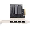 XUMIUZIY 4 Porte Gigabit -karte, Plug And Game -Stable Gigabit Nic Card Ad Alte Prestazioni 2,5 G di Quad Rj45 Porta per Server per 10 32/64 Bit