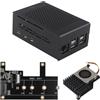 ZDE ZP517A PCIe to M.2 Key M NVMe SSD HAT with Aluminum Case ZC502 and Active Cooler ZP536 for Raspberry Pi 5 Support M.2 NVMe SSDs 2230 2242 2260 2280