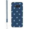 KARTXITAI Cover Compatibile con Samsung Galaxy S8, L'amore heart love motivo Custodia con morbida in Silicone TPU con Assorbimento degli Urti e Anti-Graffio-Blu
