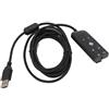 VBESTLIFE Adattatore Scheda Audio Audio da USB a Jack da 3,5 Mm per Kingston Cloud II, Cuffie da Gioco Scheda Audio USB a 7.1 Canali per PS5, per Series X S