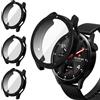iVoler 3 Pezzi Clear Cover con Pellicola Protettiva per Xiaomi Watch S5 46mm, Copertura Completa Custodia Anti-Graffio Ultra Sottile Morbida TPU Case, Nero