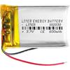 Liter energy battery Batteria 102030 LiPo 3.7V 600mAh 2.22Wh 1S 5C Liter Energy Battery per l'elettronica Ricaricabile Telefono Portatile Smartwatch Orologio GPS - Non adatto per Radiocomando 32x20x10mm (600mAh|102030)