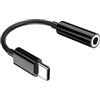 Generico Convertitore per cuffie - Tipo C a Adapter audio da 3,5 mm, connettore auricolare USB C | Jack di trasferimento del suono hi-fi, dongle compatto per smartphone, laptop, cuffie di gioco, registrazione