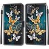 Feyten Cover per Oppo A52/A92/A72, Custodia in Pelle Oppo A52/A92/A72, Flip Custodia Pelle PU con [Magnetica][TPU Antiurto][Supporto Stand] Cover a Libro Portafoglio per Oppo A52/A92/A72 (Farfalla 3)