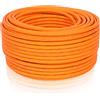 LW Electronic 30m Cavo Ethernet CAT 7A di Alta Qualità Senza Alogeni PoE BauPVO LAN Cavo di Rete con Schermatura S/FTP PIMF 1200 MHz AWG23 LSZH Dati Cavo Arancione