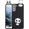 SEHEYA Cover per Samsung Galaxy A55 5G Silicone Case 3D Cartoon Carino Panda Custodia Antiurto Nero Morbido TPU Paraurti Protezione Caso Cellulari Ragazze Ragazzo