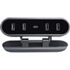SANRLO Porta USB Shunt veloce per auto adatta per auto 3/Y Docking Station Powered Splitter Adattatore di trasferimento dati rapido