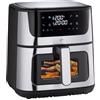 KÜCHENPROFI Impuls Friggitrice ad aria calda digitale, 8 l, nero, grande cassetto per friggitrice con finestra, 8 programmi, regolabile da 40 a 200 °C, funzionamento silenzioso 58 dB, ideale per