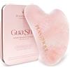 PLANTIFIQUE Gua Sha Viso Quarzo Rosa | Guasha Pietra Massaggiatore Antirughe | Kit Skincare Face Massager | Idea Regalo Completo Facciale Corpo Piedi Massaggio Originale