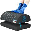 Mihoho Poggiapiedi da Scrivania in Schiuma, poggiapiedi regolabile in memory foam con fodera lavabile, comodo poggiapiedi, ergonomico per scrivania, sedia da ufficio (nero k)
