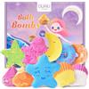DUAIU Bombe da Bagno,10 Pezzi Bombe da Bagno Bambini Profumate Set Regalo,Fatte a Mano,Bomba da Bagno Arricchite con Sali da Bagno e Oli Essenziali per Donna,Bambini