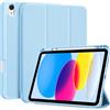 ProCase Cover iPad A16 11 Generazione 11 Pollici 2025 /iPad 10 Generazione 10,9 Pollici 2022 con Portapenna, Custodia iPad (A3354 A3355 A3356 A2696 A2757 A2777) Auto Svegliati/Sonno -Cielo