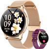 Doomixs Orologio Smartwatch Donna con Chiamate Bluetooth: 1.32" AMOLED Smart Watch da Cardiofrequenzimetro Pressione Sanguigna Sonno Sport Contapassi Impermeabile IP68 Fitness Watches per Android e IOS