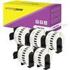 Printing Saver 5x DK-22225 38 mm x 30,48 m Compatibili Etichette Nastri adesive continuo per Brother P-Touch QL-1110NWB QL-1100 QL-1060N QL-500 QL-500A QL-500BW QL-570 QL-580 QL-700 QL-710W QL-800 QL-810W QL-820NWB