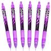 Zebra Technologies Zebra Z-Grip Smooth Penna a sfera - 1 mm - Funky Flame - Botte viola a righe - inchiostro viola - Confezione da 6