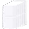 Zelten 6 pezzi A6 6 fori Binder 2 tasche Cartelle di plastica Binder impermeabile 6 fori titolare per biglietto ricevuta (2 Pocket, A6)