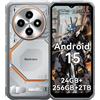 Blackview Cellulare da esterno Blackview FORT 2, 6,56", 24 GB + 256 GB/2 TB, ultrasottile 10,7 mm, Android 15, IP68/IP69K, 5000 mAh, 90 Hz, 4G Dual/NFC/OTG/GPS/245 g, 16 MP + 13 MP