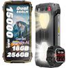 Blackview Cellulare da esterno Blackview BV7300 con W60, 15.000 mAh/45 W/7 W (ricarica inversa), 18 GB + 256 GB, 6,67", 50 MP + 32 MP, senza contratto, lampada da campeggio da 800 lm, Gemini, NFC