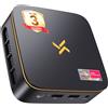 Blackview Mini PC Blackview-Huidun H50 con AMD Ryzen 3300U, scheda grafica Vega 6, 16 GB di RAM, SSD da 512 GB, uscita 4K e design ultracompatto da 0,35 L