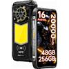 Blackview Smartphone Blackview ROCK 5 Outdoor, senza contratto, 48+256GB, Android 16, batteria 20000mAh, ricarica 33W, display 120Hz, risoluzione 2.4K, NFC, fotocamera 108MP+50MP+20MP, luminosità 348LM, certificazioni IP69K e IP68
