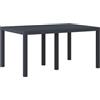 vidaXL Tavolo da Giardino Antracite 150 x 100 x 73 cm polyrattan, Giardino e Terrazza, Tavolo da Pranzo Rettangolare Moderno, Mobili Resistenti all'Acqua, per Grandi Raduni