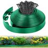 FARYODI Bordo flessibile per prato, in plastica, 10 m x 5 cm, con 50 picchetti, ideale per giardini, aiuole e sentieri