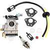 YIKAOMAI Engine Carburetor for 52cc 49cc 43cc Brush Cutter Carburetor Kit Gasket Hose Spark Plug Fuel Filter