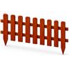 Arreditaly Staccionata In Legno Da Esterno Recinzione Per Giardino Terrazzo E Aiuole Barriera Decorativa Rustica Resistente Agli Agenti Atmosferici Facile Da Installare 120 x 45 Cm Legno Scuro
