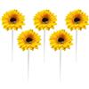 Generic Paletti da giardino - 5 cartelli per prato girasole | Paletto decorativo in metallo a di girasole, paletti decorativi da giardino, decorazione primaverile in metallo | Ornamenti per prato,