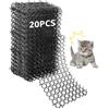 Oungy 20 griglie per spine contro i gatti, 40 x 20 cm, per gatti da giardino, con spikes Mat nero, anti gatti, per giardino, vincitore del test, per esterni, protezione delle piante
