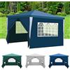 Yakimz Gazebo da giardino impermeabile, 3 x 3 m, stabile, resistente all'inverno, per feste, feste, festival, blu