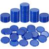 QUARKZMAN 100 Pezzi 0.8 Pollici Fiche Di Plastica, Mini Fiche Bingo Contatori Apprendimento Dischi Contatori Segnaposto Opachi Gettoni Gioco Per Giocare Matematica Conteggio, Blu