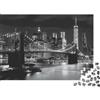 QWERTYUIOPD New York City Night View Puzzle 1000 Pezzi Carta per Adulti Nero Bianco Puzzle per Famiglia 38x26cm/1000pcs