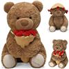 HBSFBH Orsacchiotto Peluche con Rosa, 30CM Orsacchiotto Peluche, Orso Di Peluche Per San Valentino, Teddy Bear Peluche, Orsacchiotto con Bouquet di Rose, Regalo per Compleanno, San Valentino, Natale