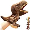 CWENDANER Tyrannosaurus Rex, marionetta di peluche, giocattolo interattivo (30 cm) (dinosauro marrone)