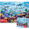 QUOKKA Puzzle Bambini 4 5 6 Anni - Solo Puzzle 100 pezzi Bambino 7 8 Anni - Giocattolo Animali di Apprendimento del Mare - Giochi Regalo per Ragazze e Ragazzi