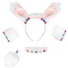 VireEyU Set Costume Alpaca, Set con Orecchie e Coda di Lama, Cerchietto con Orecchie di Alpaca e Coda per Cosplay, Accessori per Feste di Compleanno, Costume di Halloween, Festa in Maschera