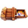 IAMSIAMZ Scatola di legno 3D Puzzle Secret Scartare una scatola regalo nascosta con una scorta o scomparti per un amante del puzzle caccia al tesoro (1 scomparti)