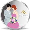 AL Monete D'Argento Per Matrimonio Nuovamente Sposati Regalo 10 Gm